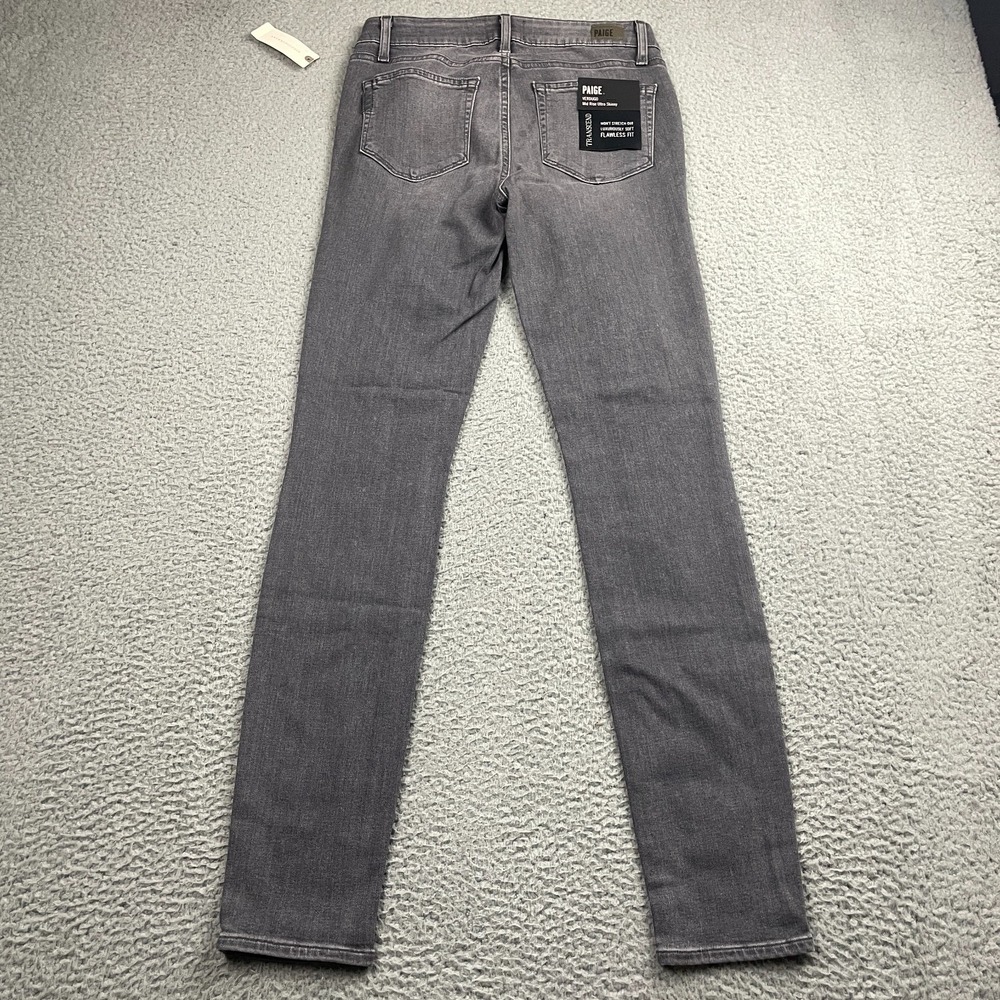 Paige Jeans Womens 27 Gray Verdugo Mid Rise Ultra Skinny Transcend NEW NWT 179$ - Picture 2 of 12
